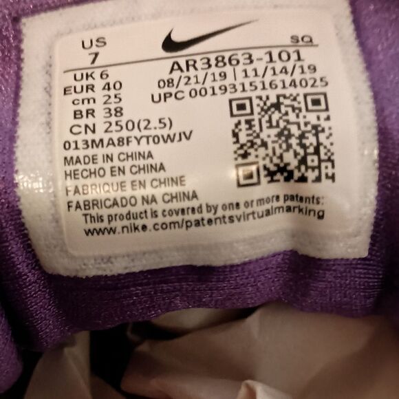 Nike Air Max 1 "DNA CH.1 PURPLE" 2020 Men's Size 7, AR3863 101 PRE-OWNED - Picture 5 of 6